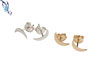 Crescent Moon Stud Earrings