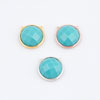 Synthetic Turquoise Circle Link Connector