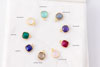 Small Gemstone Square Charm