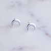 Upside Down Crescent Moon Studs