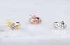 4mm CZ Round Stud Earrings