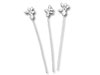 Silver Daisy Head Pin with 4 Beads