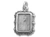 Sterling Silver Oxidized Rectangular Photo Frame Charm