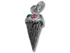 Sterling Silver Multi Color Crystal Ice Cream Cone Charm