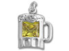 Beer Mug and Stone Charm