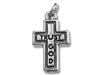 Sterling Silver Trust God Cross Charm