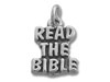Sterling Silver Read the Bible Phrase Charm