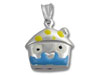 Sterling Silver Enamel Puffed House Charm