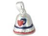 Sterling Silver Enamel Puffed Bell