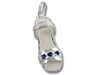 High Heel Charm with Blue Cubic Zirconia