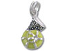 Yellow Seashell with Marcasite Stone Charm