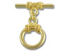 Vermeil Rope/Swirly Toggle