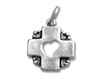 Sterling Silver Heart in Cross Charm
