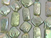 Goldish Peridot Square Coin Pearl