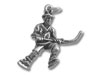 Sterling Silver Hockey Player Charm