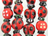 Ladybug Red-Black Glass Beads