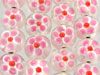Glass Beads Pink Daisy Design
