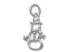 Sterling Silver Snowman Outline Charm