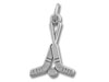 Hockey Sticks and Puck Charm