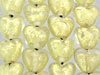 Gold Foil Heart Glass Beads