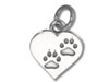 Animal Paw Print Heart Charm