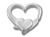 Heart within a Heart Lobster Clasp