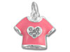 Pink Enamel Shirt with Heart Charm
