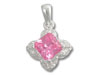 Clear and Pink CZ Pendant