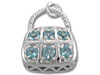 Silver Purse with Colored Cubic Zirconia