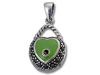 Macasite, Green Enamel Purse Charm