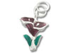 Sterling Silver Enamel Tulip Flower Charm