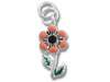 Sterling Silver Enamel Flower Charm