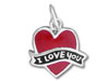 Heart with "I Love You" Enamel Charm