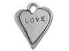 Sterling Silver Love in Heart Charm