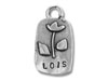 Sterling Silver Flower Tag Charm