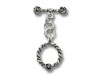 Rope and Rose Silver Toggle