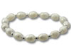 White Cream Freshwater Pearl Stretch Bracelet