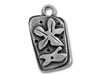 Silver Hibiscus Flowers Charm