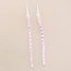 Pink Crystal Long Dangle Earrings
