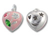 Pink Enamel Heart Charm