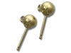Gold Plated 4mm Ball with Ring Earrings