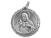 Sterling Silver Large Round Jesus Christ Charm