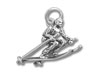Sterling Silver Man Skiing Charm