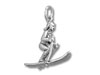 Sterling Silver Girl Skiing Charm