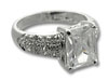 Silver CZ Wedding Ring