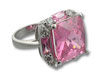 Silver Pink CZ Ring
