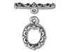 Oval Shaped Silver Toggle