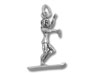 Sterling Silver Water Ski Slogan Girl Charm