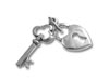 Locked Heart with Key Charm