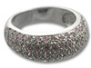 Silver Ring with Pink Cz